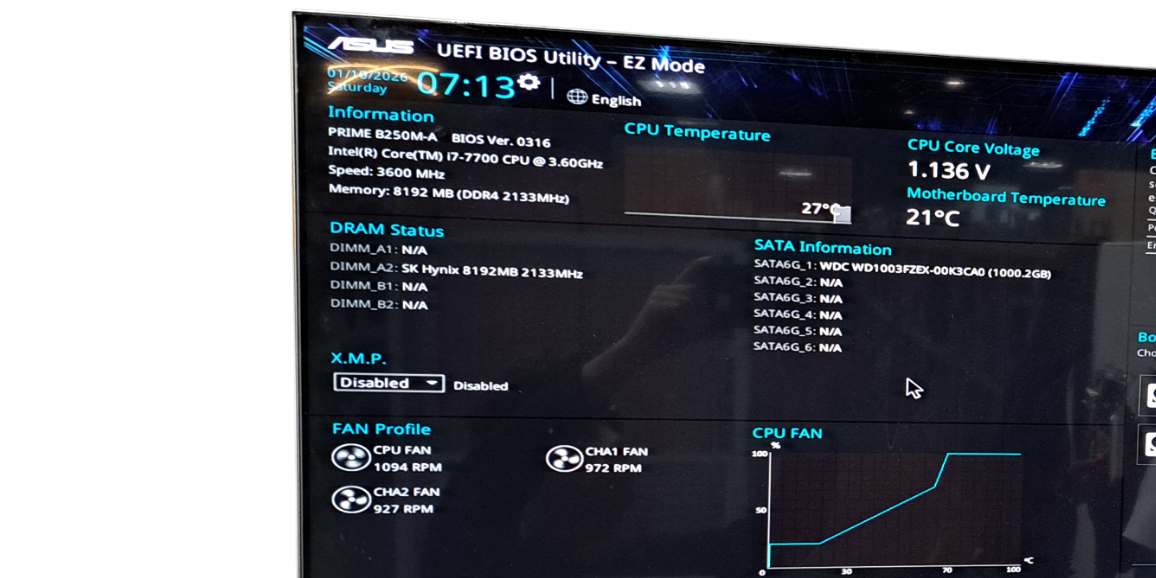 Custom PC i7-7700|8Gb DDR4|1TB HDD|Prime B250M-A|GTX 1050 GPU|READ