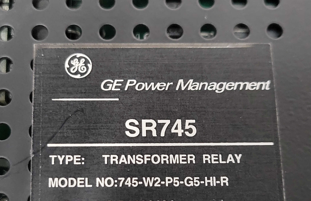 GE Power Management SR745 transformer relay 745-W2-P5-G5-HI-R _