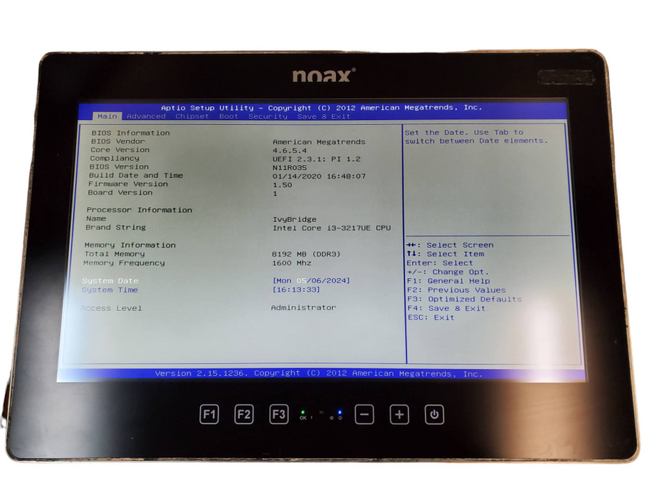 Noax Industrial Panel All-In-One Computer i3-3217UE 8GB RAM 320GB HDD @
