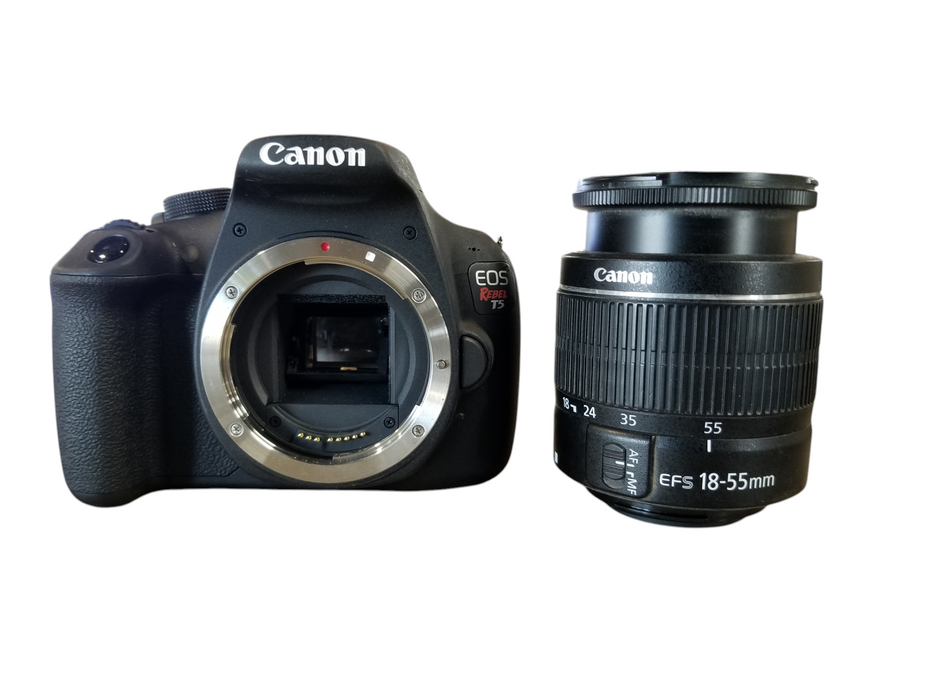 Canon EOS Rebel T5 Camera with EFS 18-55 mm Lens - Black *READ*  Q