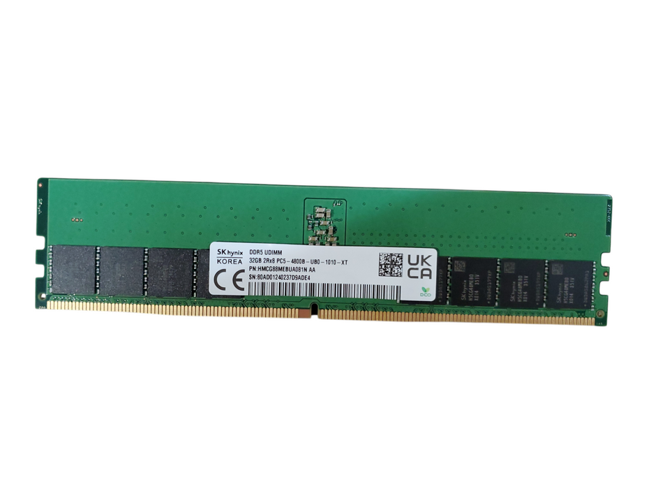 SK Hynix 32GB 2Rx8 PC5 - 4800B - U80 - HMCG88MEBUA081N AA Q