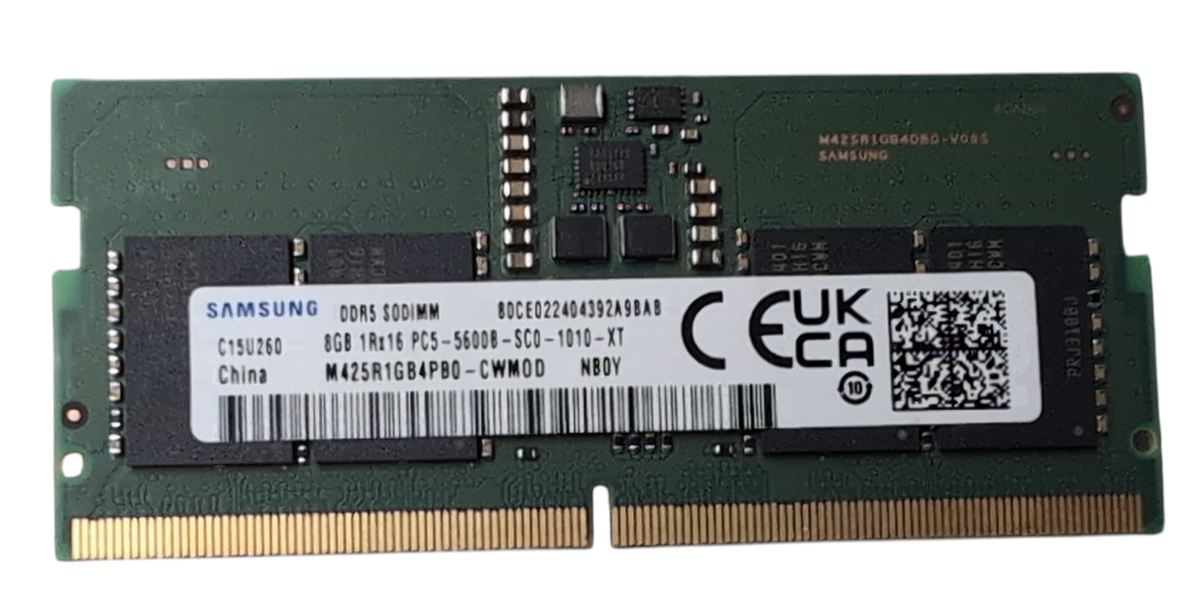8GB DDR5 Laptop Memory SODIMM Samsung 8GB 1Rx16 Pc5-5600B-SC0-1010