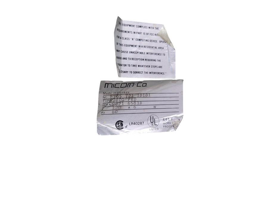 Philips MICOM 2001 - Digital Word Processor (READ) %