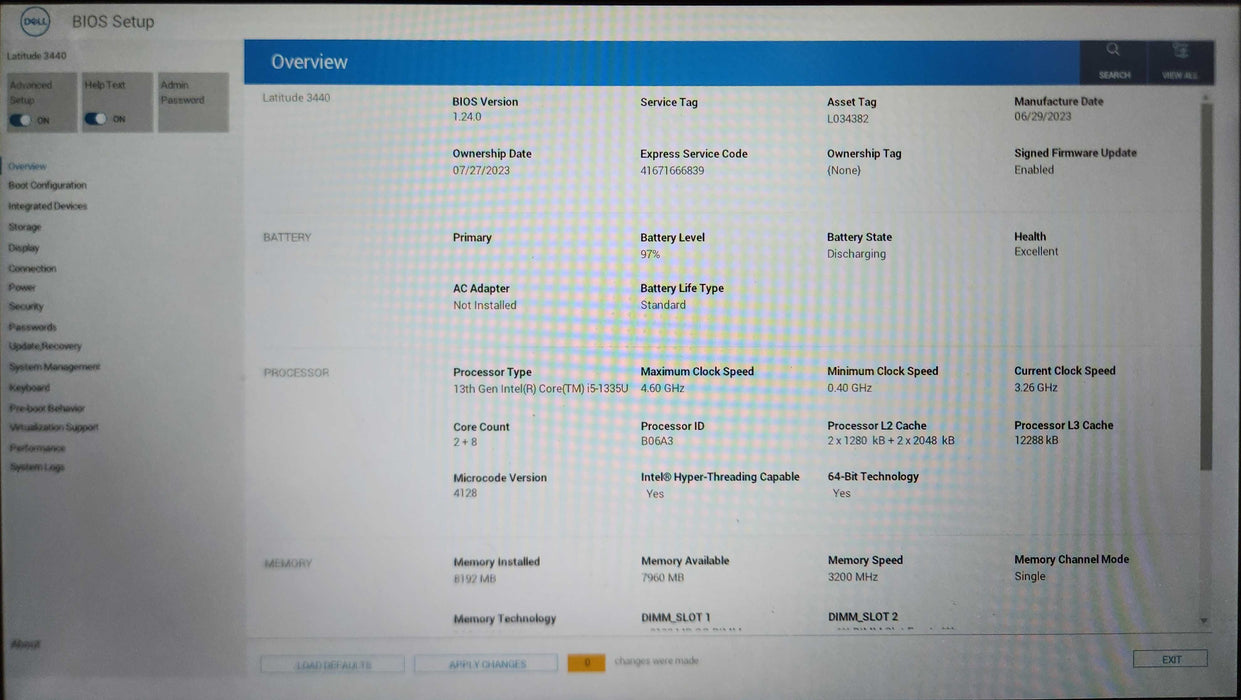 Dell Latitude 3440 Core i5-1335U 1.3GHz, 8GB DDR4, 256GB NVMe, No PWR  Lap200