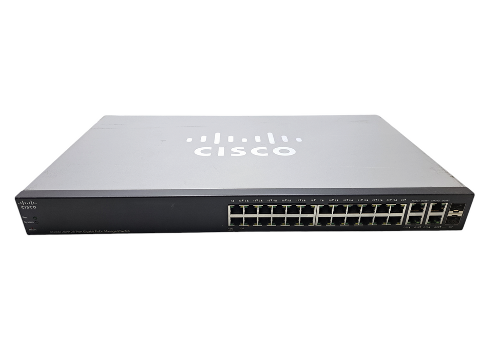 Cisco SG300-28PP | 28-Port Gigabit PoE+ Managed Network Switch | 2x SFP