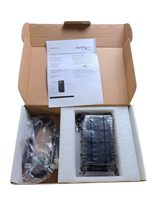 NEW StarTech 7-Port Industrial USB 3.0 Hub w/ ESD Protection ST7300USBME