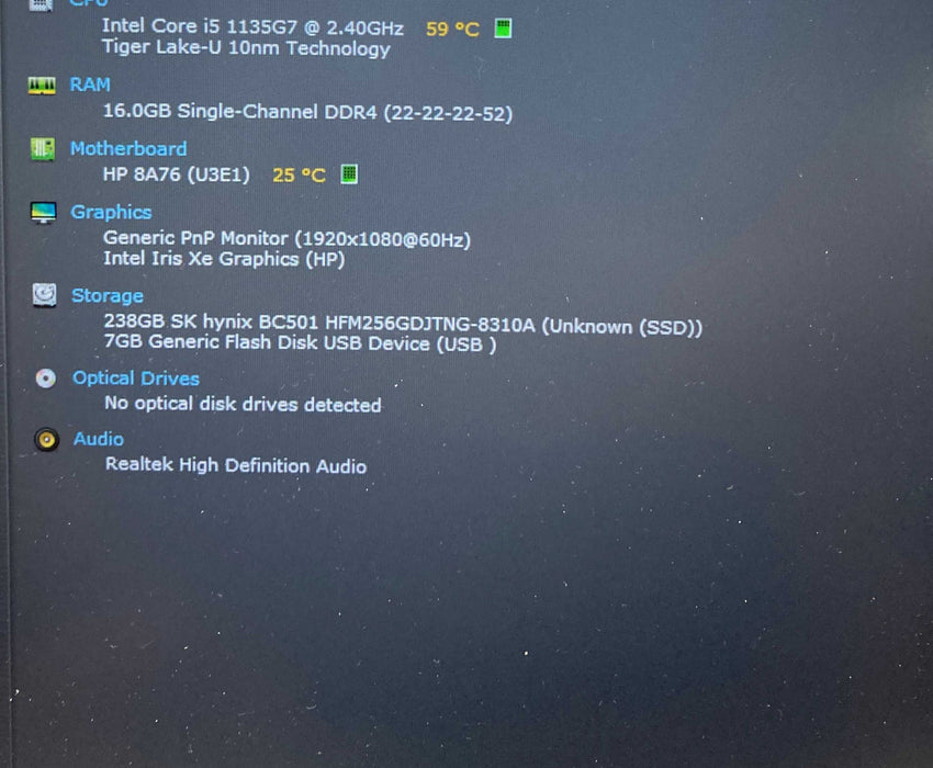 HP ProBook 440 G8 Core i5-1135G7@2.4GHz 16GB RAM 256GB SSD  Lap200
