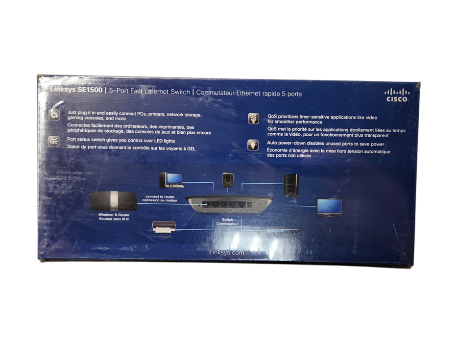 *NEW SEALED* Linksys SE1500 5-Port Fast Ethernet Switch Q