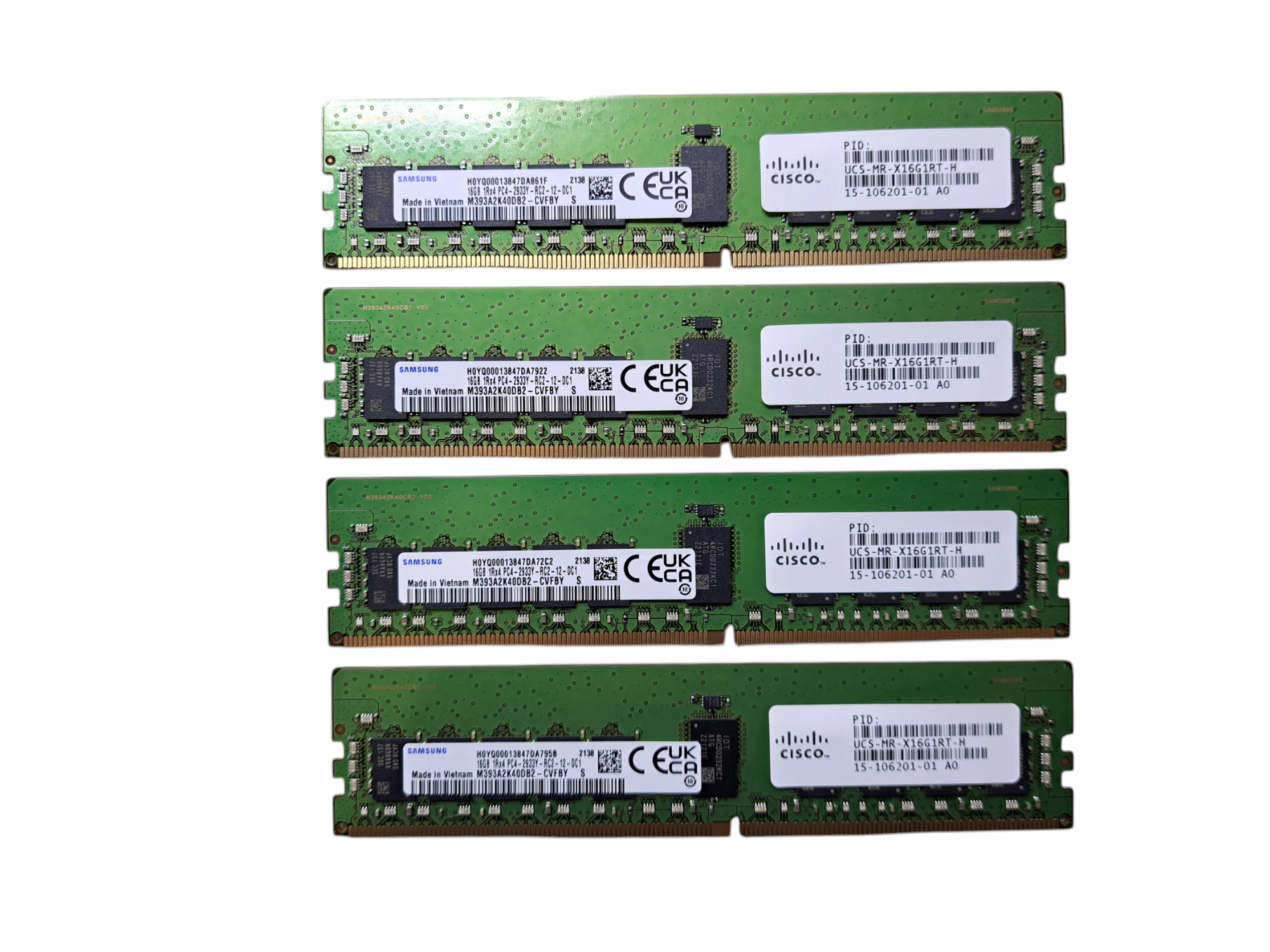 PC4-2933Y 1Rx4 16G サーバPC用メモリー 12枚 計192GB PC4-2933Y 1Rx4 16G サーバPC用メモリー 12枚 計192GB