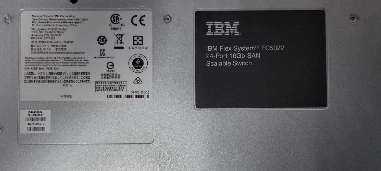IBM Flex System 00Y3329 FC5022 24-Port 16Gb SAN scalable Switch Q_