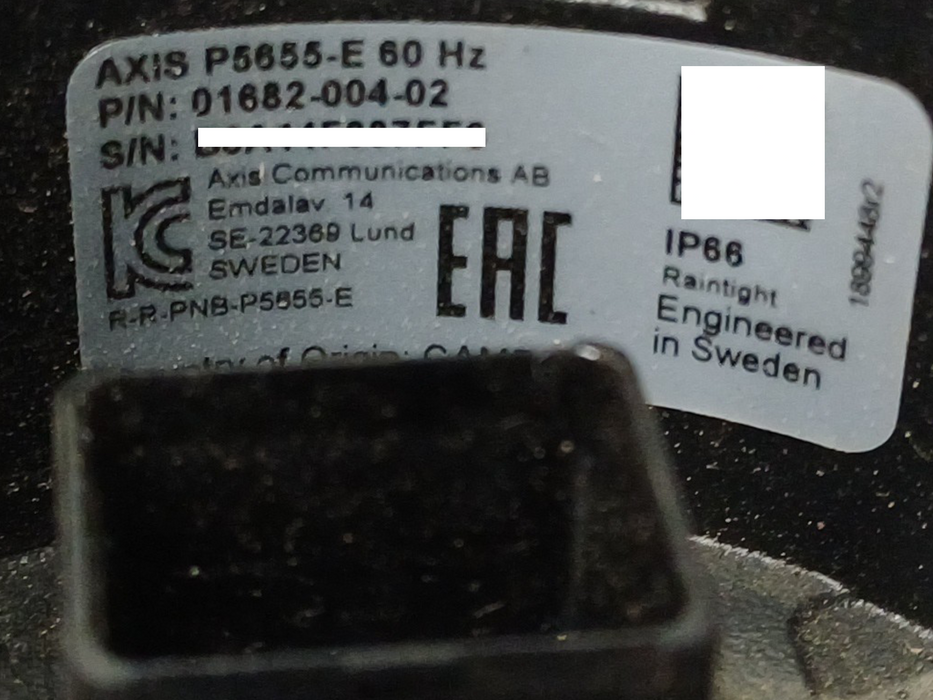 AXIS P5655-E 60Hz PTZ PoE Zoom Tilt Pan Network Security Camera