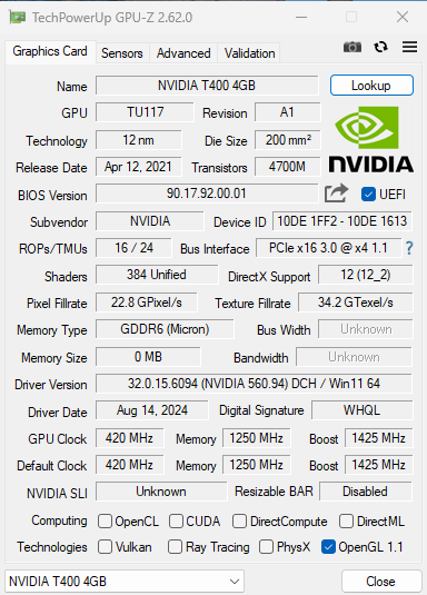 Nvidia Quadro M2000 4GB GDDR5 4x Display Ports Graphics Card Q