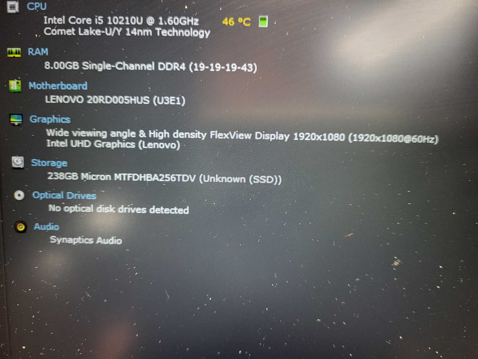 Lenovo ThinkPad E15 Core i5-10210U @1.60GHz, 8GB DDR4, 256GB NVMe  $ Lap200