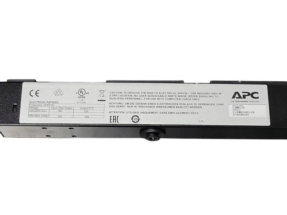 APC AP9572 Basic Rack PDU, no power cord Q_