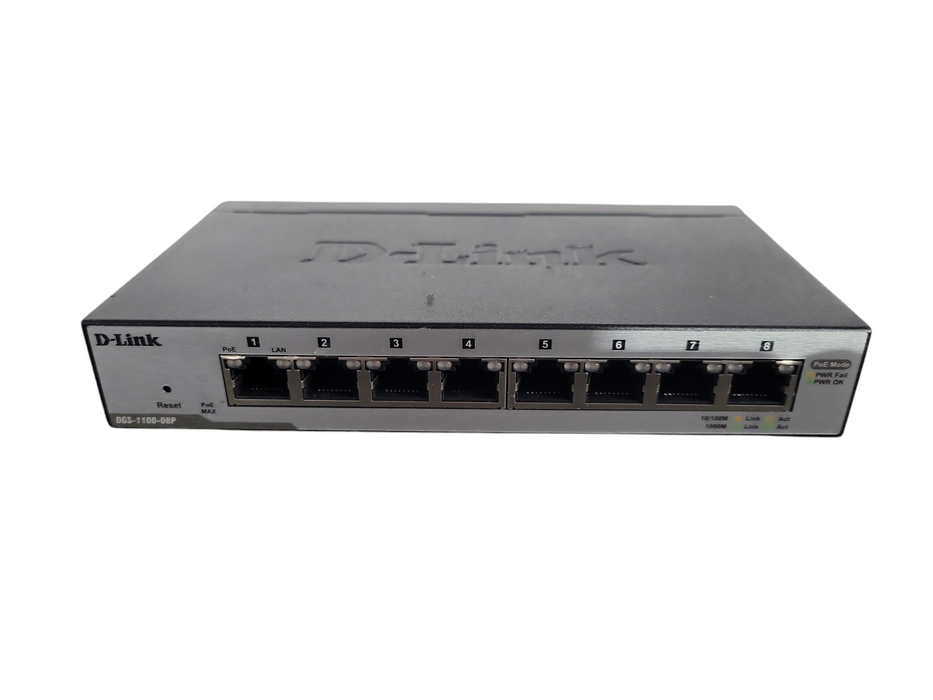 D-Link DGS (DGS-1100-08P) 8-Ports Ethernet Switch !