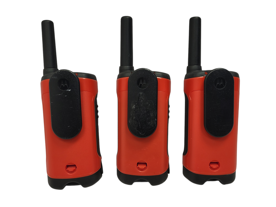 MOTOROLA T265 Rechargeable Emergency Preparedness 2-Way Radio Orange (3 Pack) $