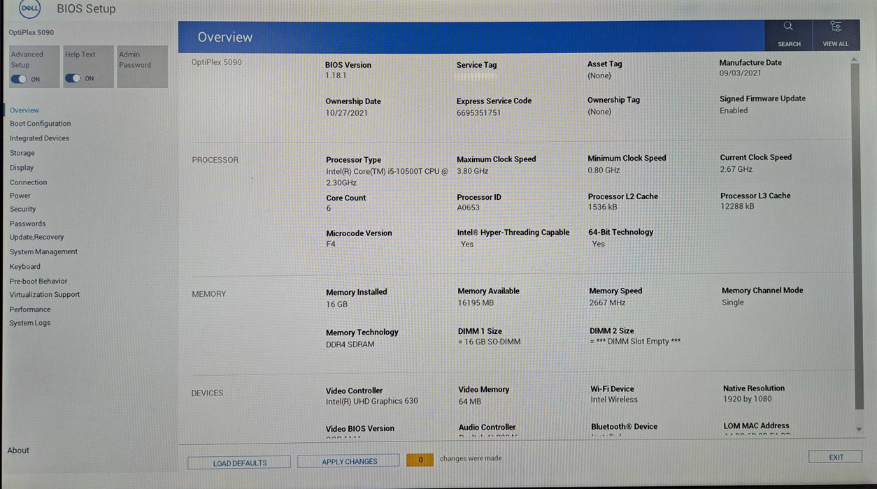 Dell OptiPlex 5090 Micro | Intel Core i5-10500T, 16GB DDR4, 512GB NVMe, Wi-Fi )
