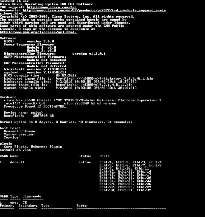 Cisco Nexus N5K-C5548UP V01 32Port 10GbE Managed Fiber Switch W/ 2x 750WPSU $