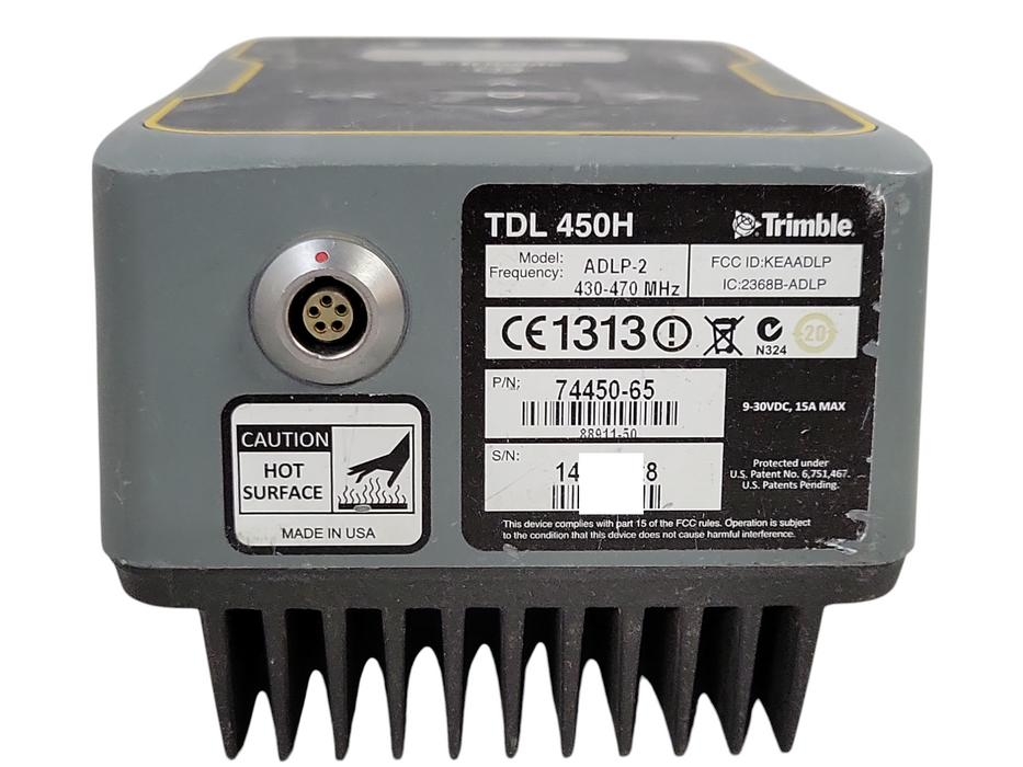 Trimble TDL 450H UHF Base Repeater Radio ADLP-2 Modem 430-473 Mhz 74450-65 _