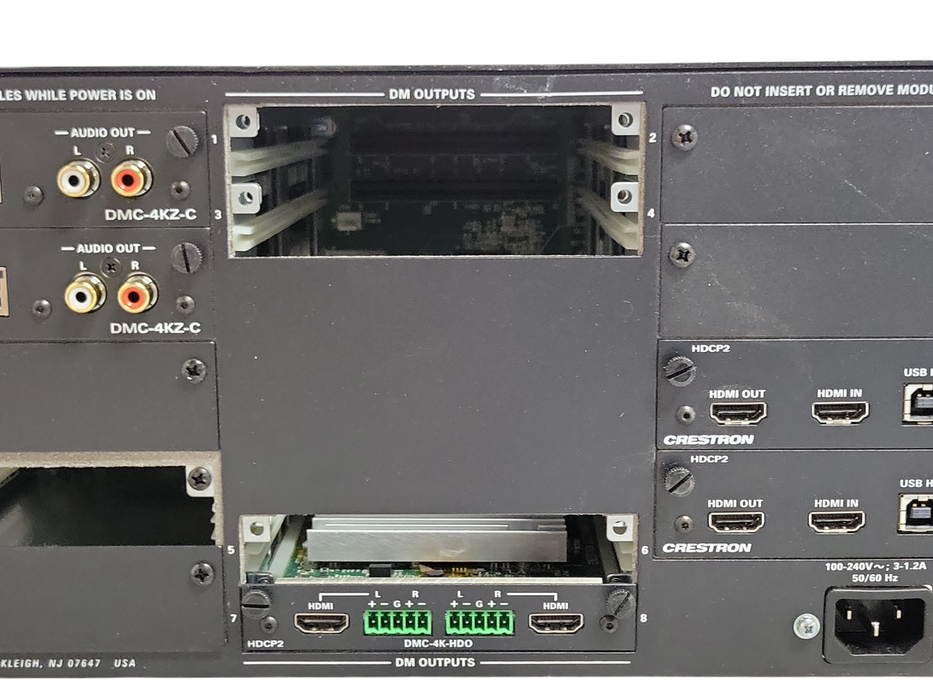 Crestron DM-MD8X8-CPU3 8x8 DigitalMedia Switcher w/ 5x Cards, See detail _