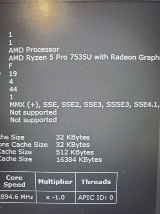 HP EliteBook 645 G11 AMD Ryzen 5 Pro 7535U 16GB DDR5 256GB NVMe READ  Lap200