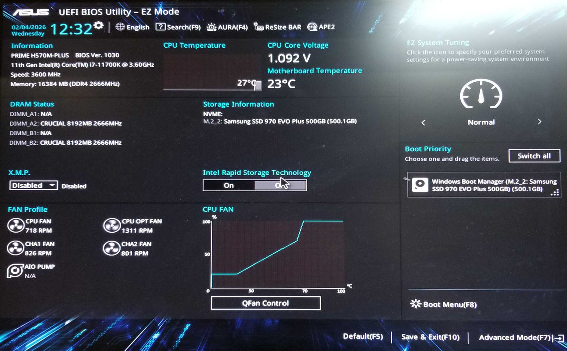 Custom PC w/ Asus H570M 11th Gen i7-11700K @3.60GHZ 16GB RAM - 500GB NVMe