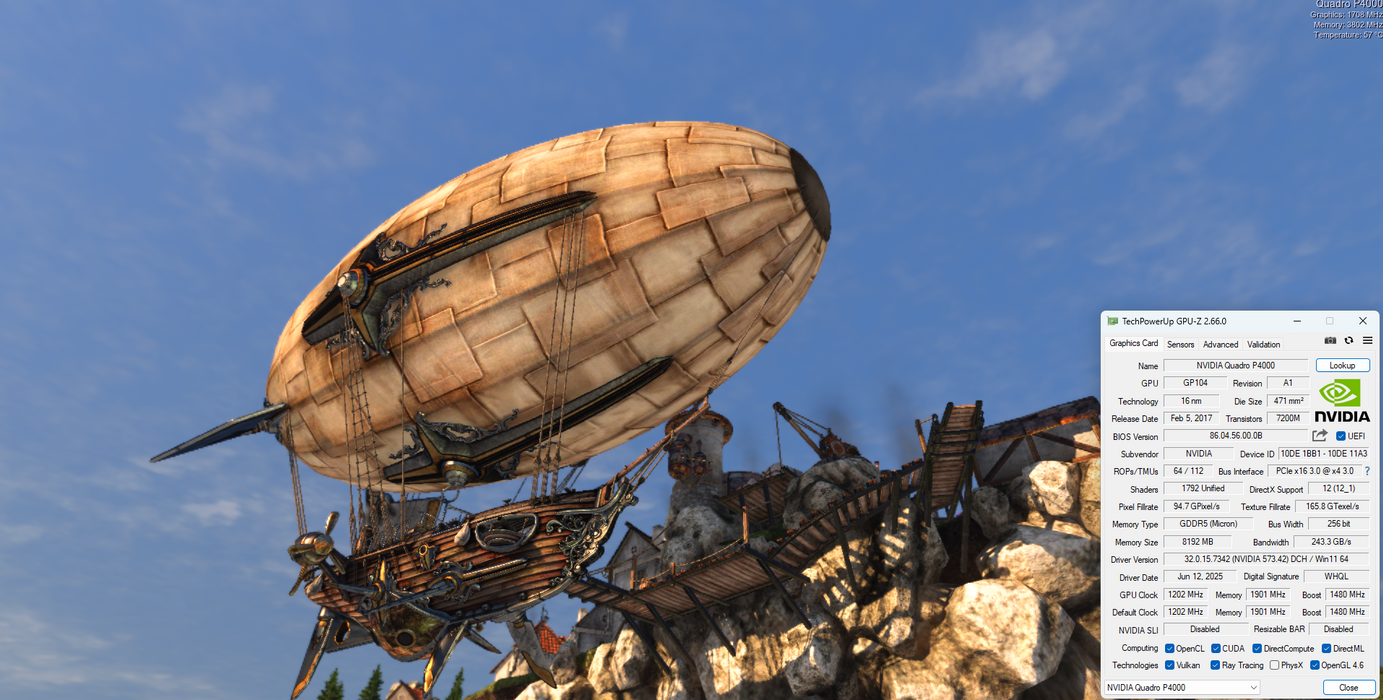 NVIDIA Quadro P4000 8GB GDDR5 Graphics Card - 4x Display Port