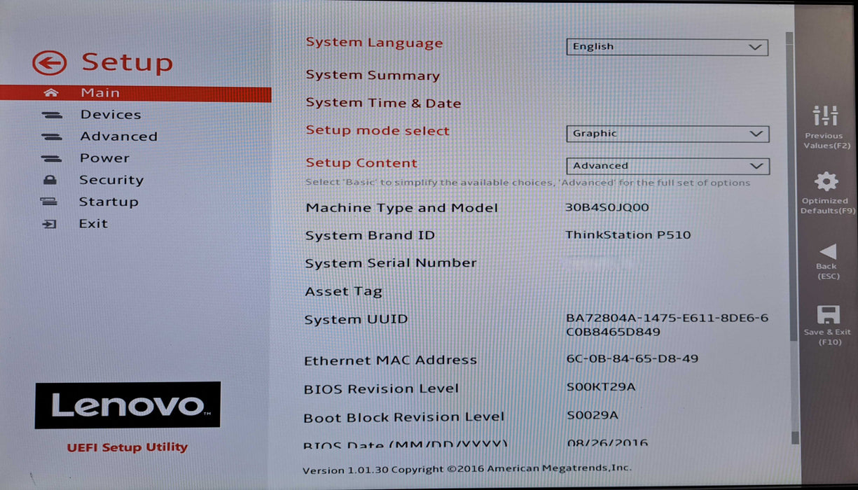 Lenovo ThinkStation P510 | Xeon E5-1620 v4, 32GB DDR4, No HDD/GPU