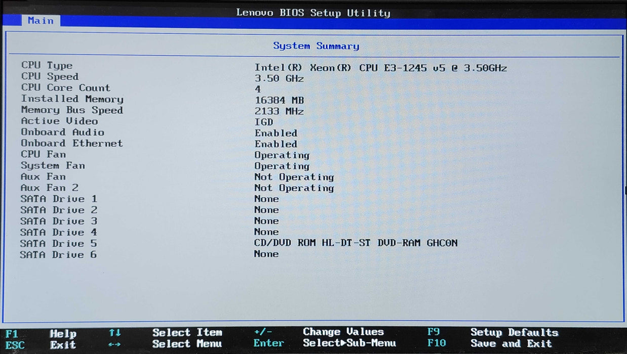 Lenovo ThinkStation P310, Xeon E3-1245 v5 3.5GHz, 16GB DDR4, No HDD