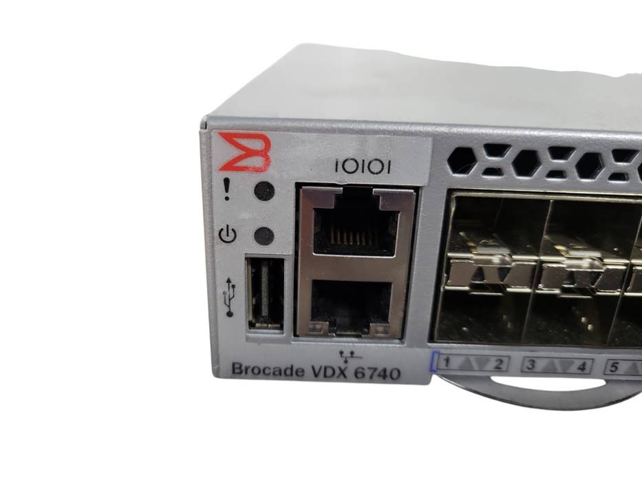 Brocade BR-VDX6740-48-F 48 10GbE SFP+ Ports F-B Airflow, 2x PSU !