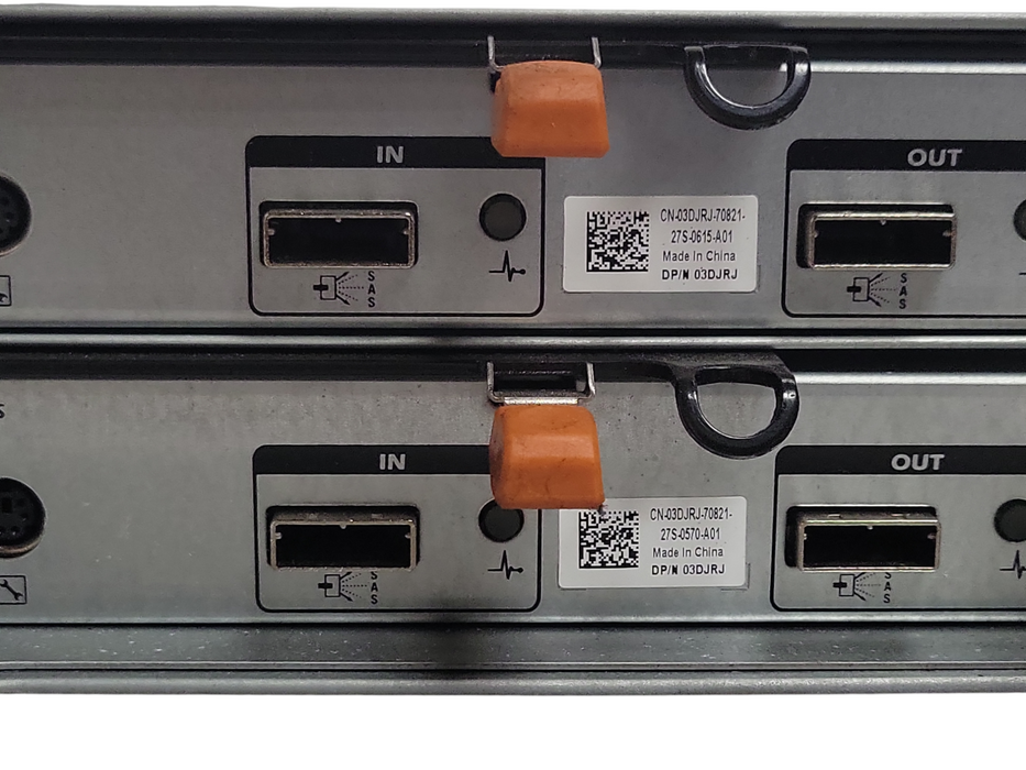 Dell PowerVault MD1200 E03J Storage W/ 2x 600W PSU + 2x MD12 Module  _