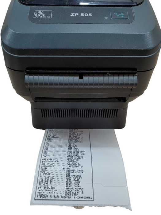 Zebra ZP505 Direct Thermal Label Printer w/ Power Supply Base