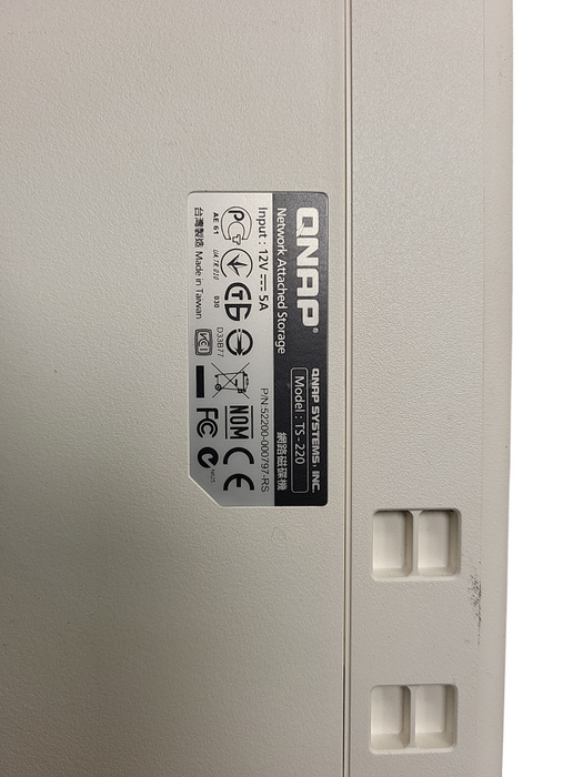 QNAP TS-220 2 Bay NAS with 1x 6TB HDDs, No AC $