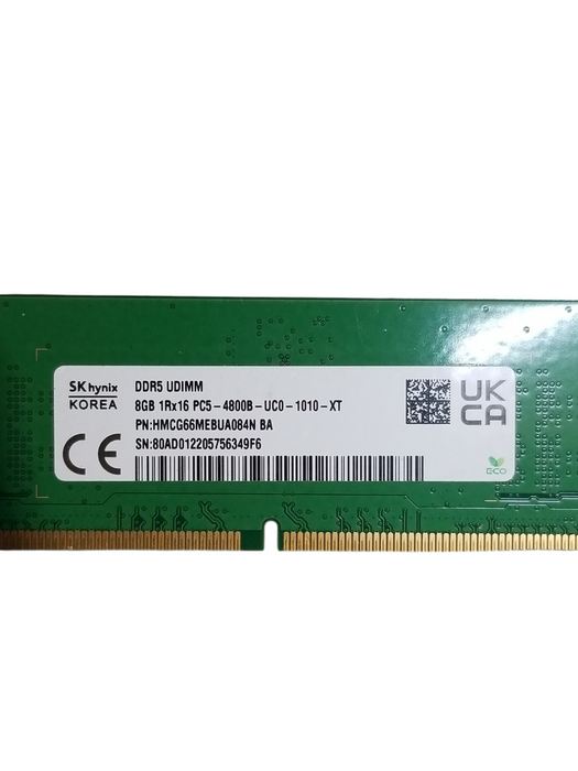 SK hynix DDR5 UDIMM 8GB 1Rx16 PC5-4800B-UC0-1010-XT  Q