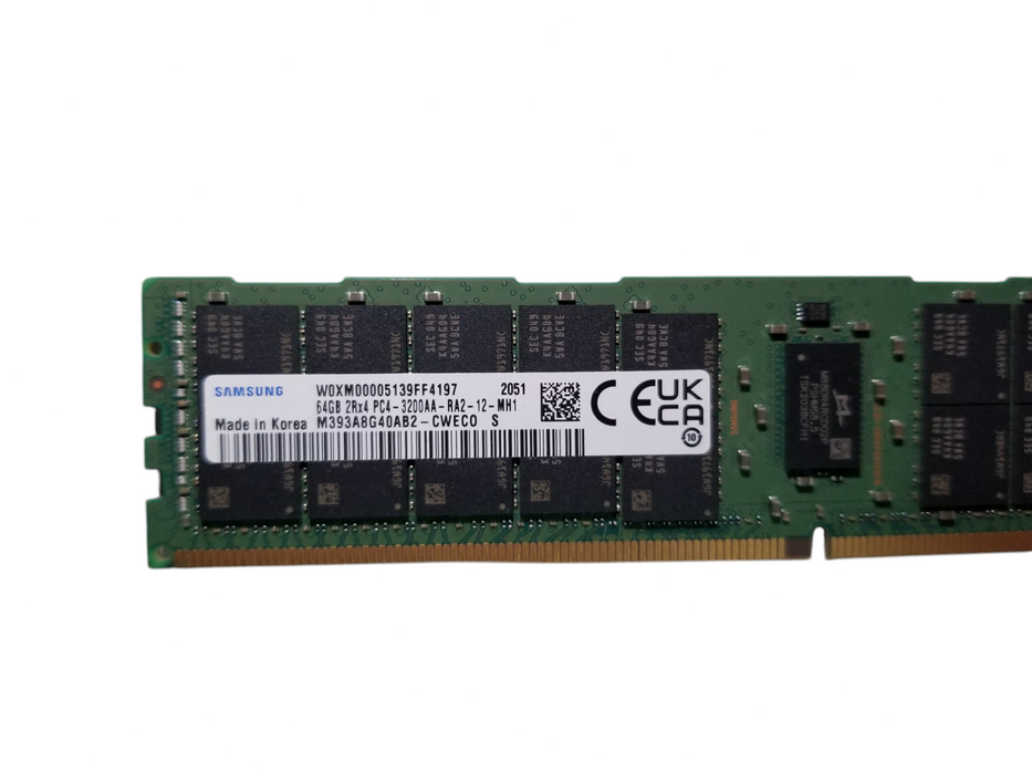 Samsung 64GB DDR4 2Rx4 PC4-3200AA-RA2-12-MH1 | DDR4 Server Memory Q