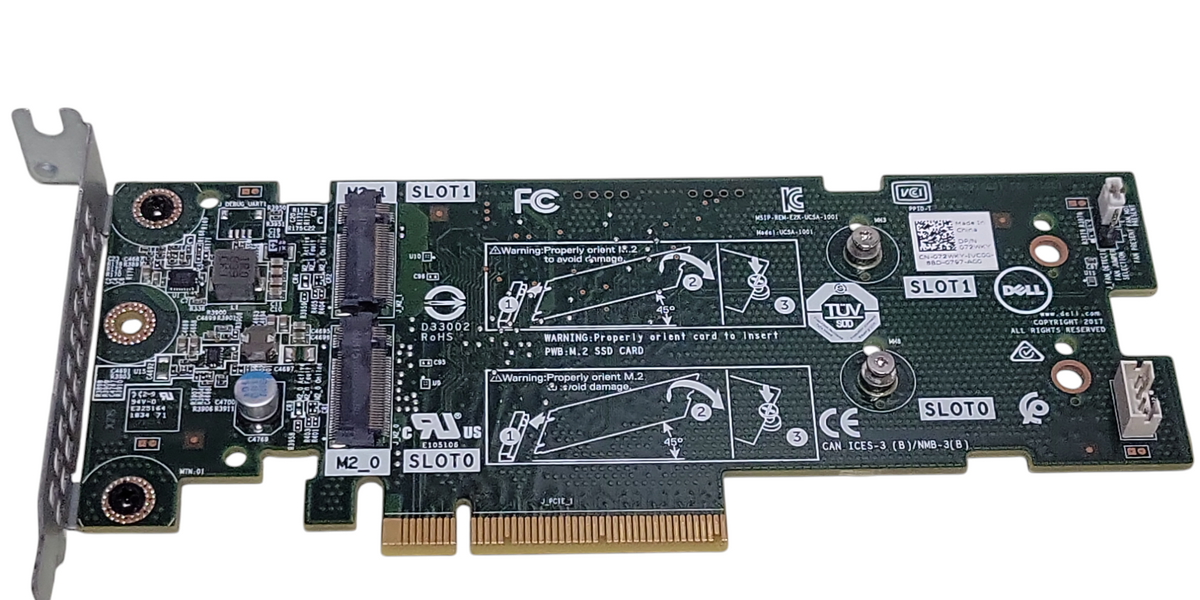 Dell 072WKY Boss Card M.2 2x SSD PCIe Low Profile Bracket, No M.2