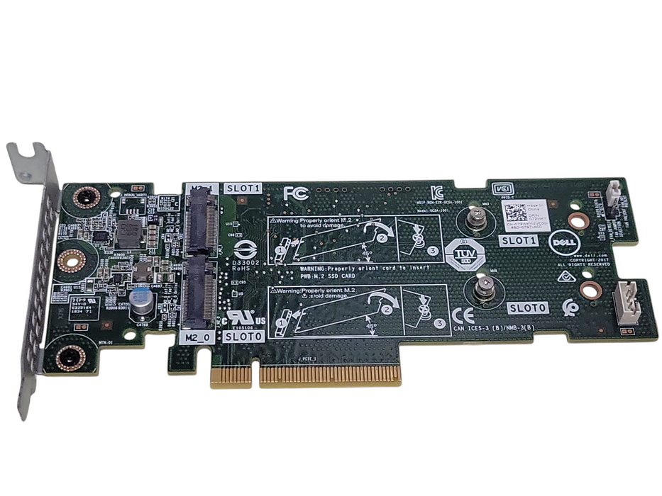 Dell 072WKY Boss Card M.2 2x SSD PCIe Low Profile Bracket, No M.2 _