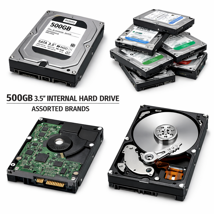 500GB 3.5" SATA HDD Internal Hard Drive | Assorted Brands Q&