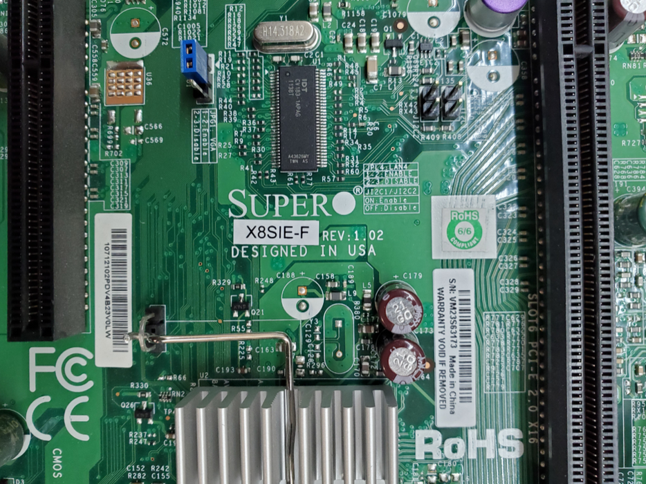 Supermicro X8SIE-F Motherboard Xeon X3440 4GB RAM + I/O Shield