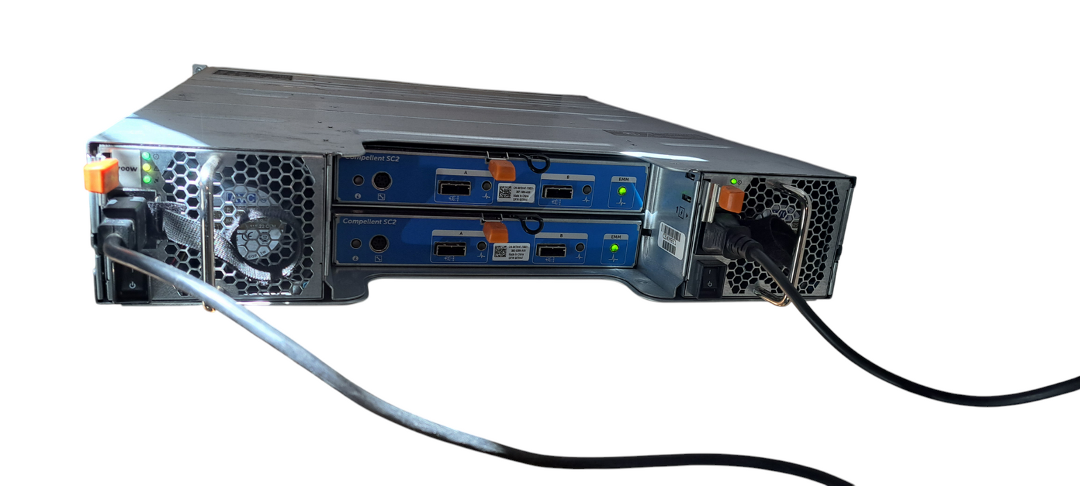 Dell Compellent SC200 Expansion Enclosure| 2x EMM, 2x PSU| No Caddies