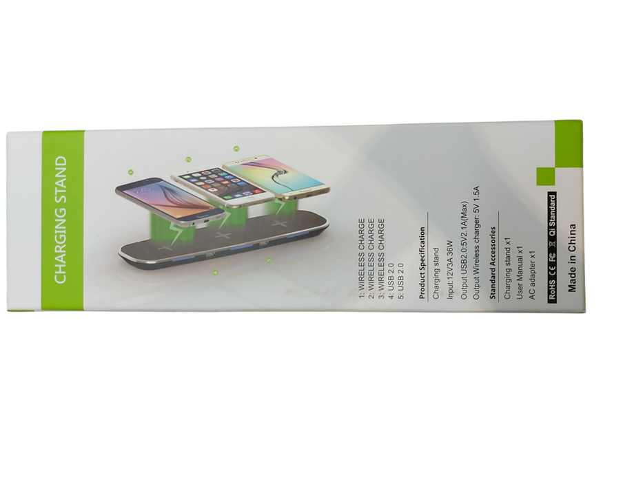Lot 2x bE Haviour 3 in 1 wireless charging stand with 2 USB 2.0 12V 3A