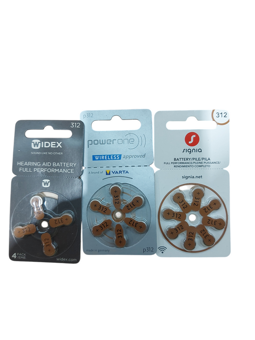 Lot 20x Assorted Siemens SIGNIA 312 Size Hearing Aid Batteries