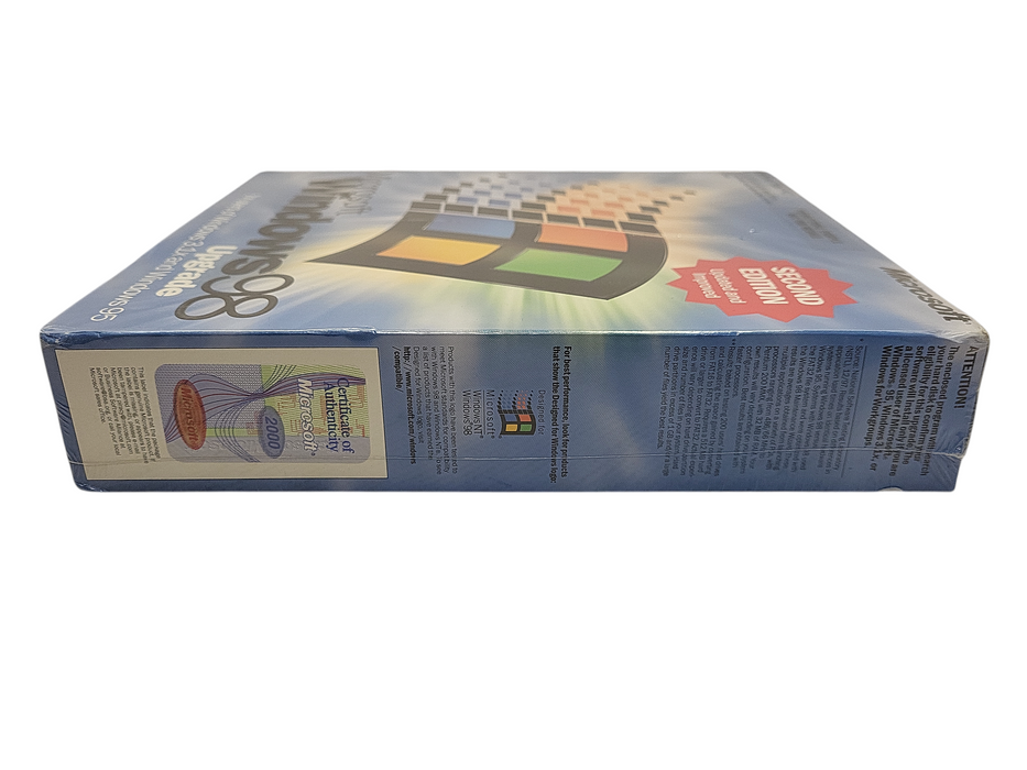 Microsoft Windows 98 OS Upgrade - New In Factory Sealed Box W/COA $