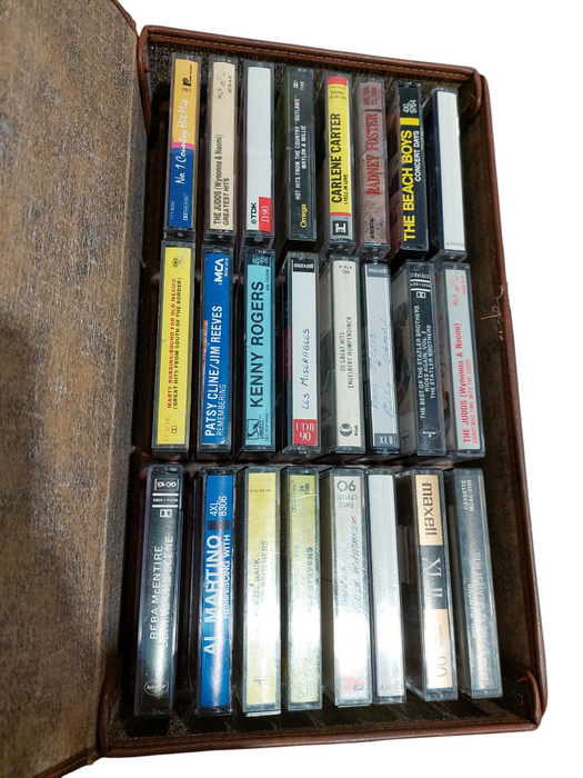Vintage Case of Cassette Tapes 24 in total Neil Diamond , Reba McEntire =