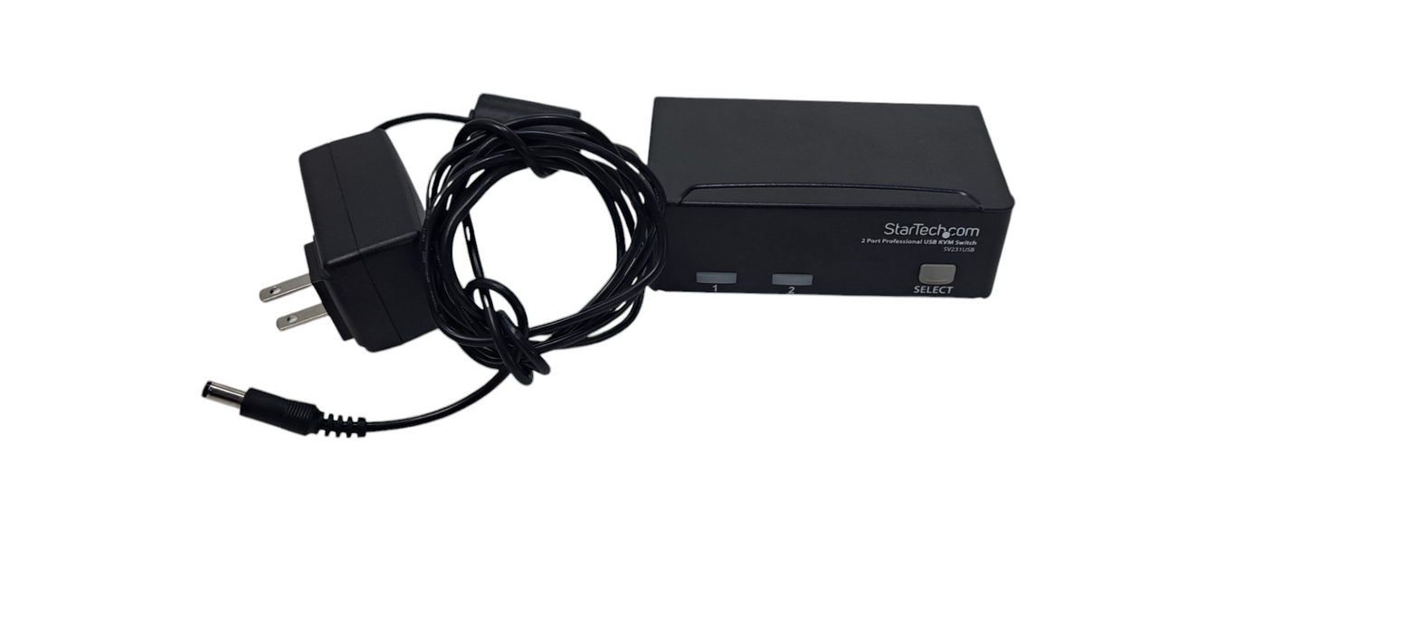 2 Port Professional USB KVM Switch SV231USB W/ Adapter