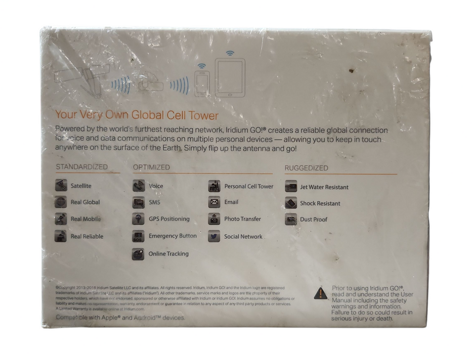 *NEW*Iridium GO! 9560 Satellite Phone Wi-Fi Hotspot: Voice, Messaging, Data