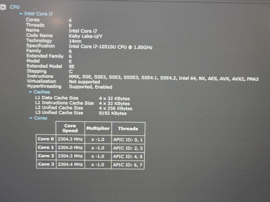 Lenovo ThinkPad E15 i7-10510U 16GB RAM 256GB SSD READ β Lap200