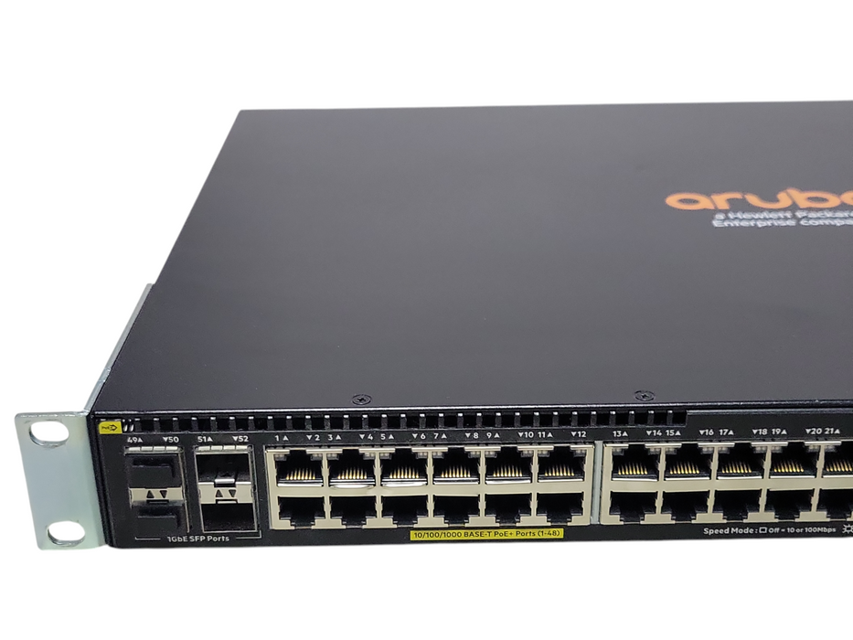 Aruba 2930F JL262A 48-port Gigabit PoE+ 370w 4x SFP Network Switch w/ Ears _