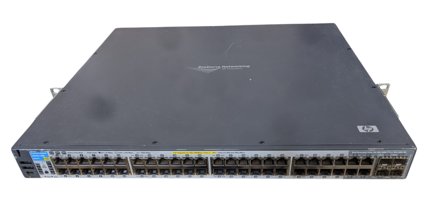 HP ProCurve J8693A 3500yl-48G 48 Port PoE Network Switch !