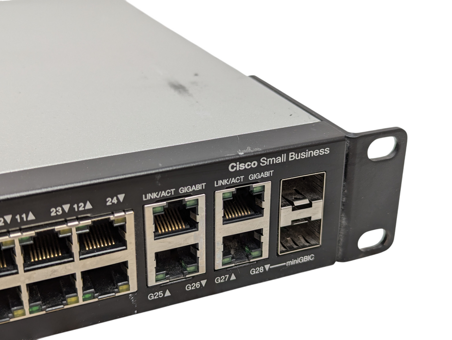 Cisco SG300-28P 28-Port Gigabit PoE Managed Switch 2 SFP Q-